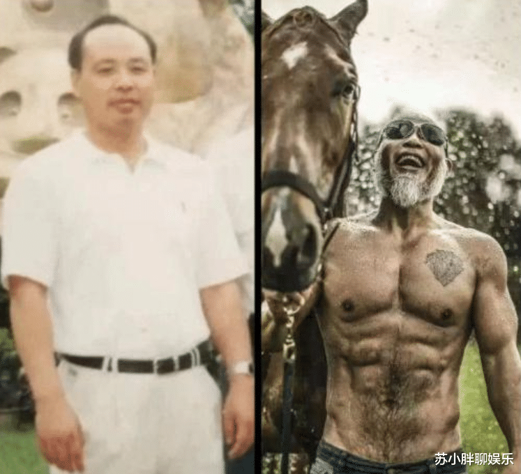 [健身]他43岁开始健身，找到小13岁的老婆，如今被称为“老年彭于晏”
