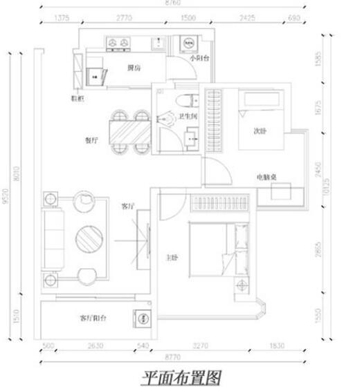 |新房5W硬装效果，粉刷大白墙不吊顶，就差家具的进场直接入住