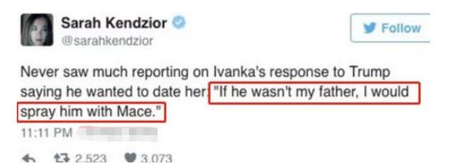 伊万卡|真急眼了！特朗普又亲又抱惹恼伊万卡，直言想动用“防狼喷雾”