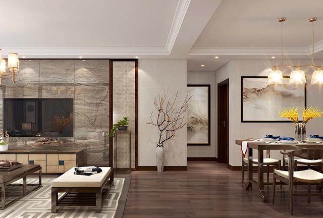 |124平新中式二居室,散发着简洁优雅、唯美大气的层次之美