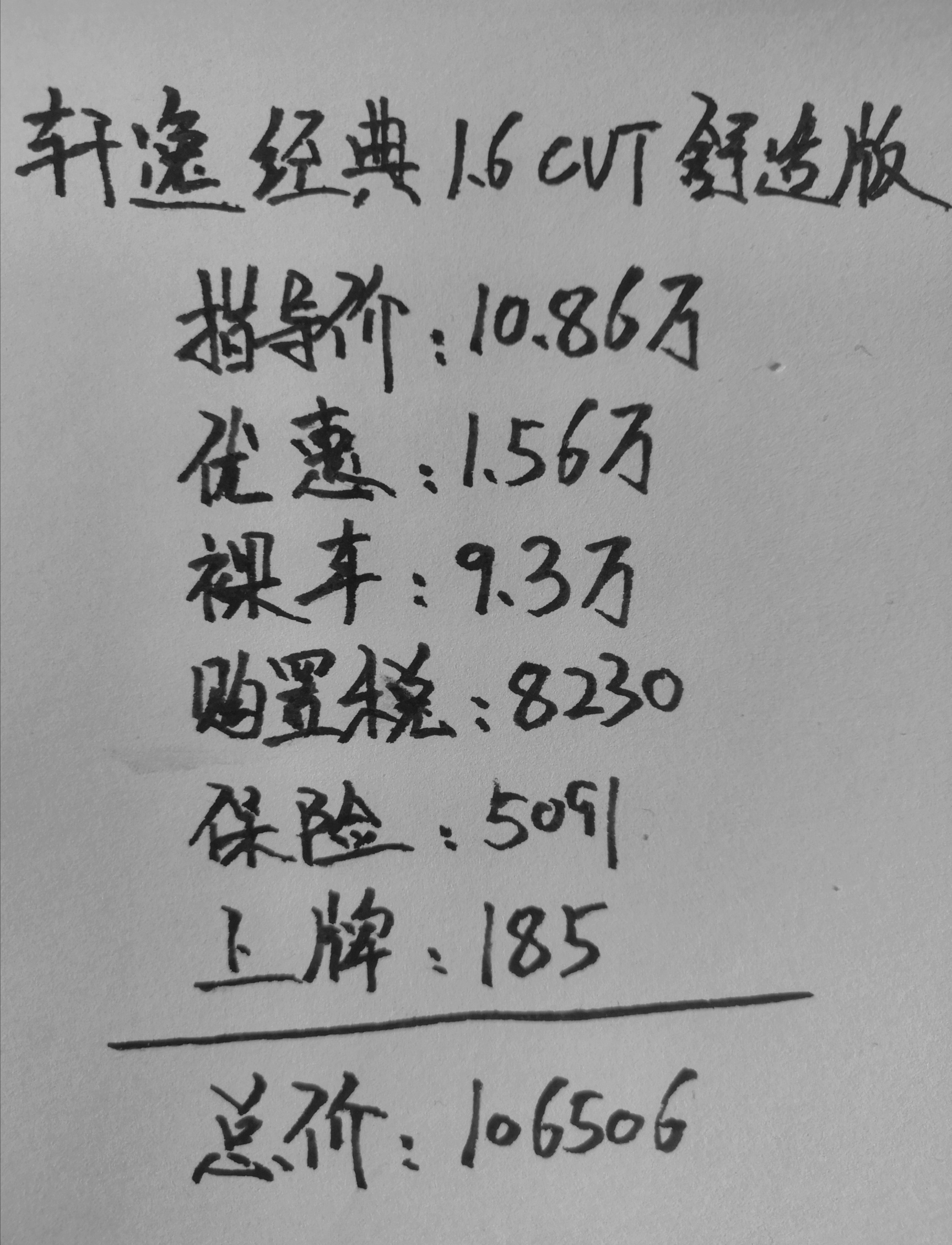 『日产轩逸』经典轩逸提车记,裸车价不到10万元的好车,这价格我没买贵吧