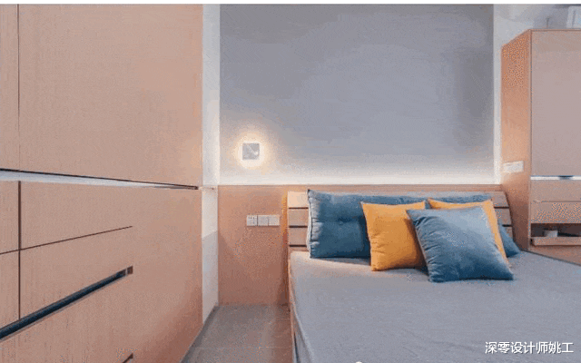 保利|砌30公分假墙，内嵌床头柜太有远见了，侧面还可轻松放下婴儿床