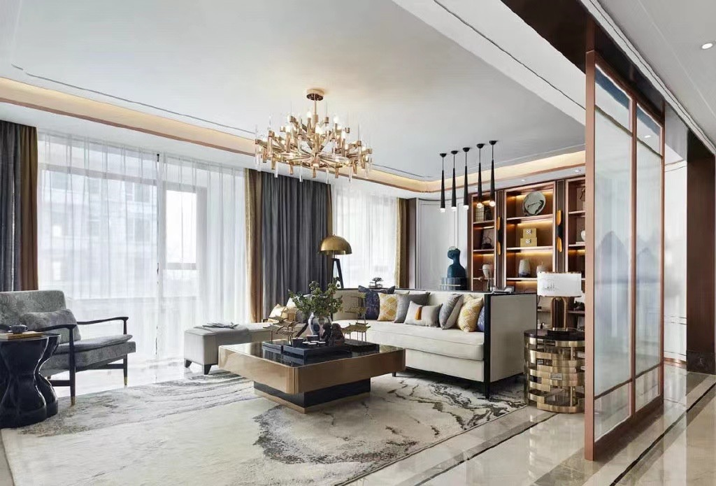 |晒晒姨妈家新中式大平层豪宅，卧室造景仿佛梦回大清，有钱真好