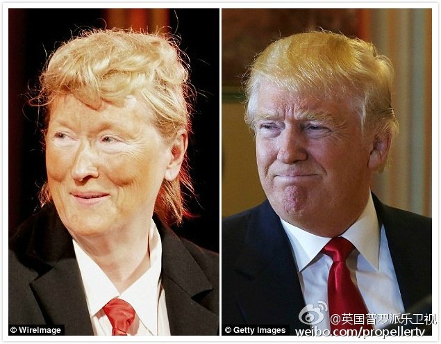 『奥斯卡』特朗普白眼圈是因为美黑喷雾,私下坚持自己化妆? ? 奥斯卡影后模仿精髓