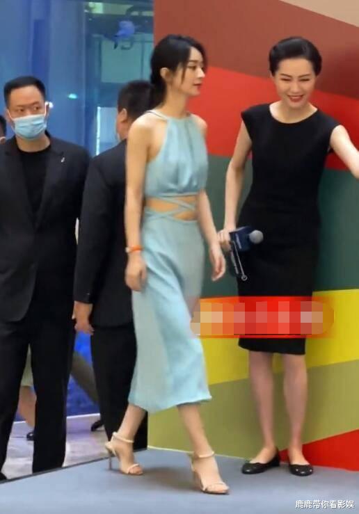 赵丽颖|有一种不自信叫赵丽颖，担心肚子不好看，非要用带子遮住，结果却惊艳了