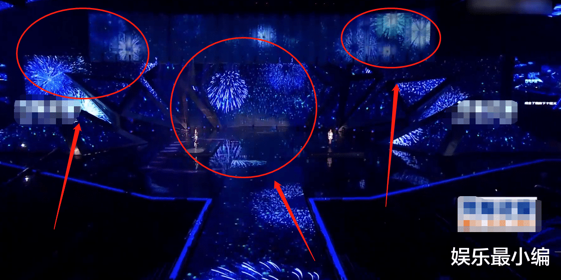 張萌與林有有同臺合唱，舞臺背景卻是藍色煙花，節目組花心思瞭-圖5