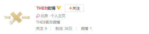 nine|THE 9全员改认证，仅她俩有2个认证，官微3天吸粉35万
