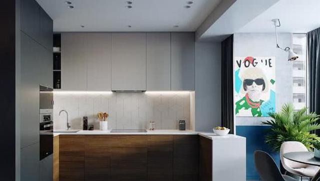 梦想中的一居室，床被“挂”在墙上，47㎡搞得比两室还舒服