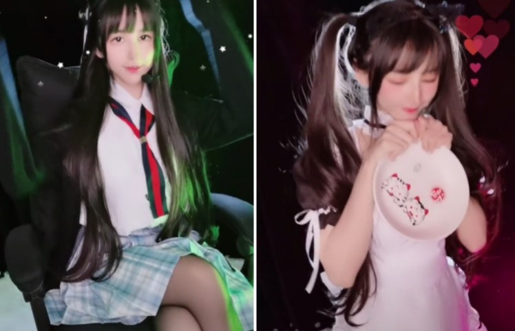 蔡萝莉|蔡萝莉少有的全程露脸？因为一个游戏上头，还换上了女仆装