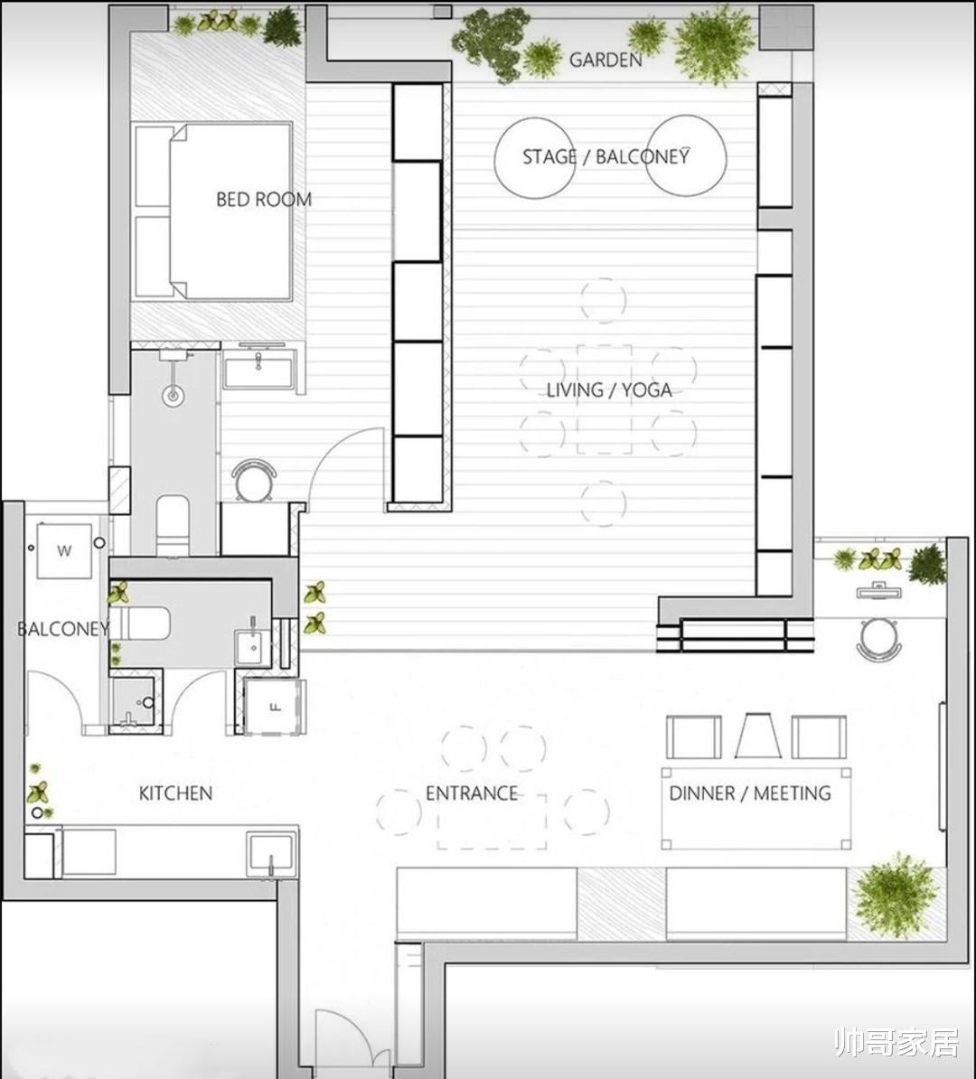 |客厅不要沙发不要电视，铺地台打柜子，打造休闲健身一体式空间！