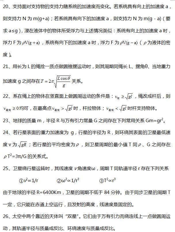 [物理]高考物理，这“85条”常用结论，简化答题步骤，高效得分