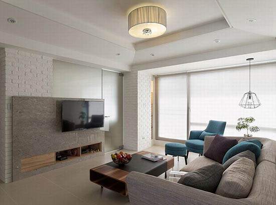 |102平现代风装修，天花板设计独特，休闲美宅舒适又温馨