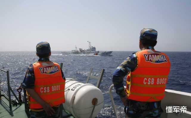 海警船@两大国在南海大打出手，争夺石油不择手段，4000吨海警船直接冲撞