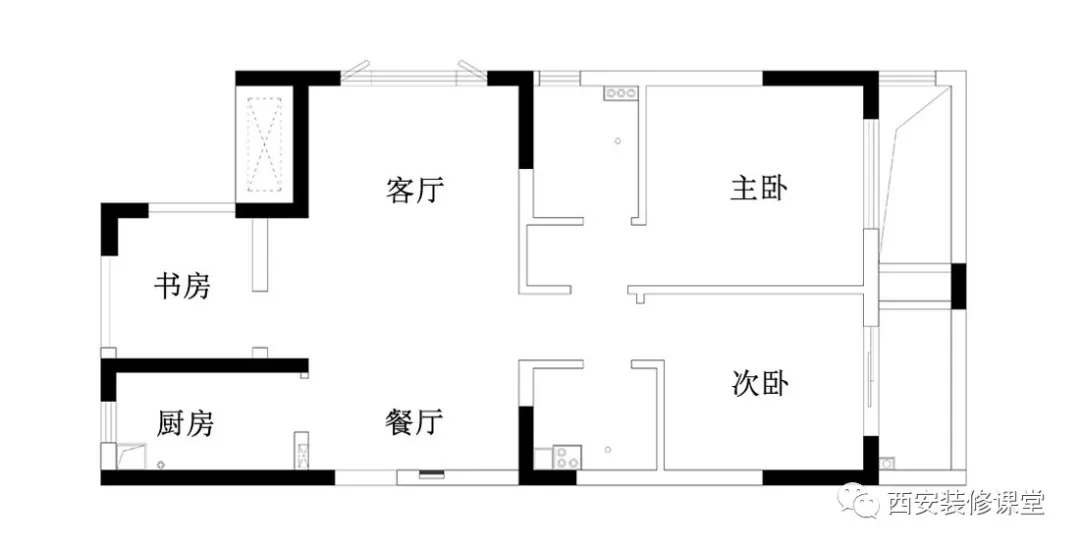 @95㎡三室刚需，打通空间成就完美北欧清爽