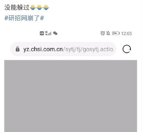 「研招网」研招网又双叒崩了!520不仅没对象,也许连学都没得上!