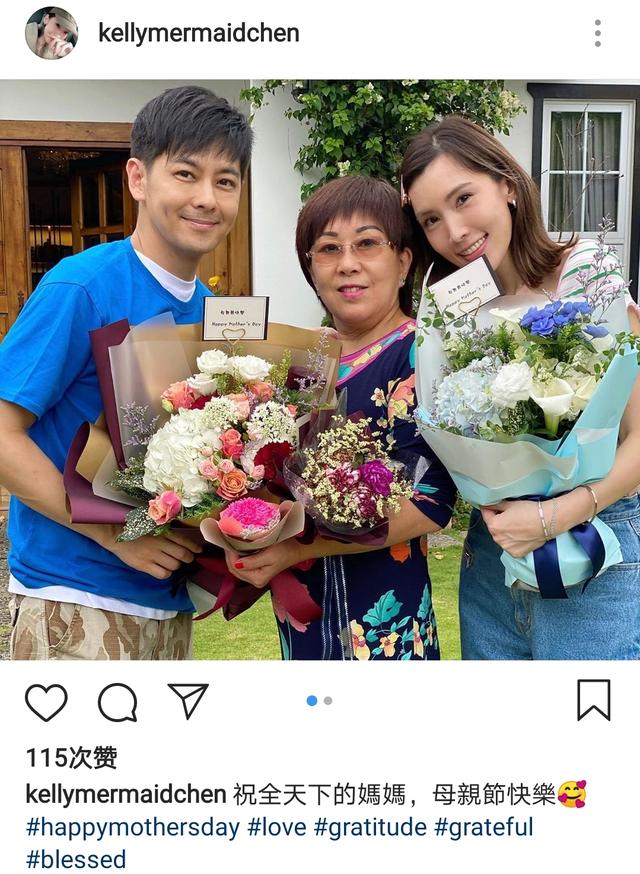 #鹿晗#林志颖娇妻陈若仪母亲节晒照，与婆婆头挨着头显乖巧，被赞情商高