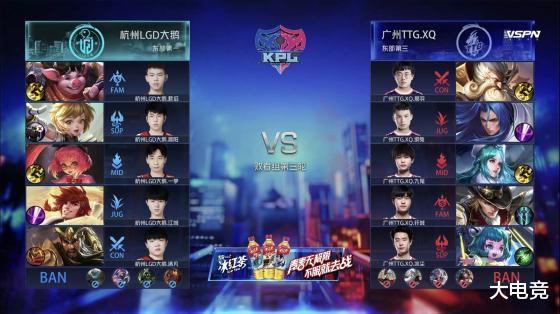 『洛杉矶』KPL春季赛：广州TTG.XQ 4: 2 杭州LGD大鹅 晋级败者组第四轮！