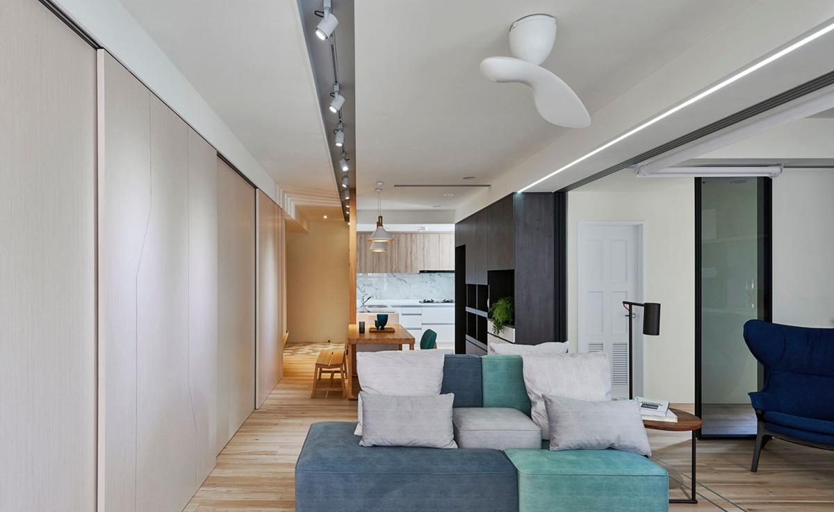 蓝调|充满欢声笑语的亲子之家！110㎡，时尚灰蓝调北欧风，超惊艳！