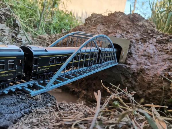 河南|村里的“基建狂魔”！河南小伙菜地里建“高铁”，已铺设70多米铁轨