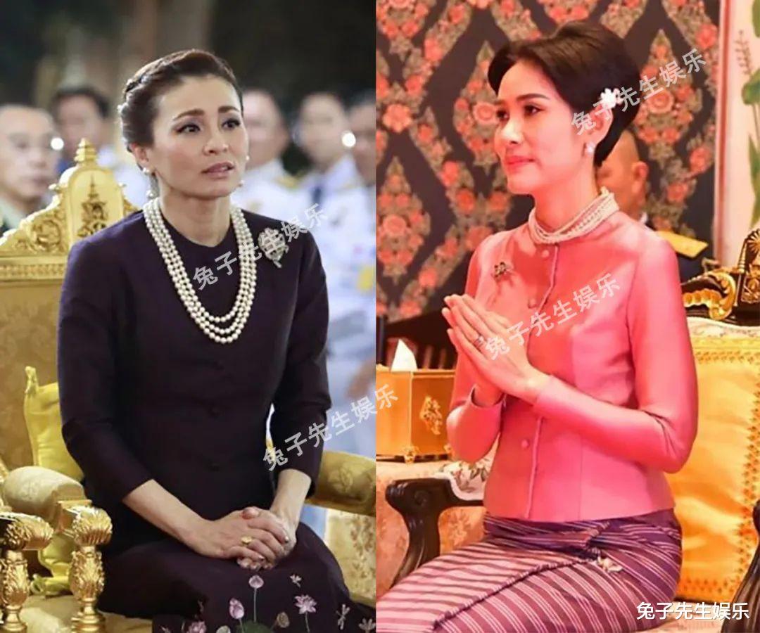 泰國貴妃戴10圈項鏈，王後隔天就戴3層珍珠首飾，隔空鬥艷真精彩-圖7