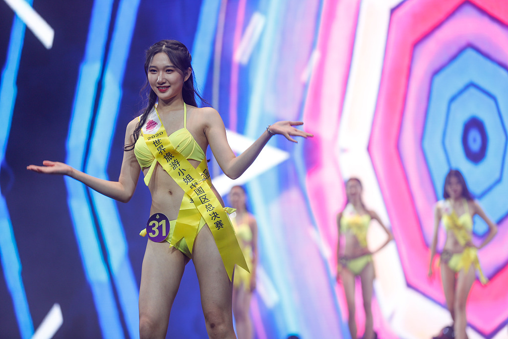 2020世界旅遊小姐中國總決賽，佳麗泳裝秀太亮眼，大長腿堪稱“視覺盛宴”-圖3