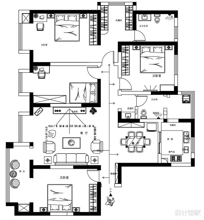 |一家四口180平现代简约风,这么精致的家,我还是第一次见!