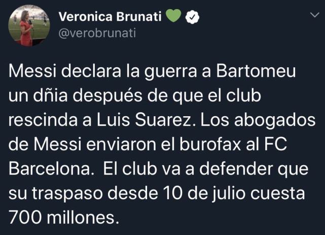 习近平|巴萨翻脸？坚持要求7亿欧违约金！不排除起诉梅西，巴托梅乌或引咎辞职