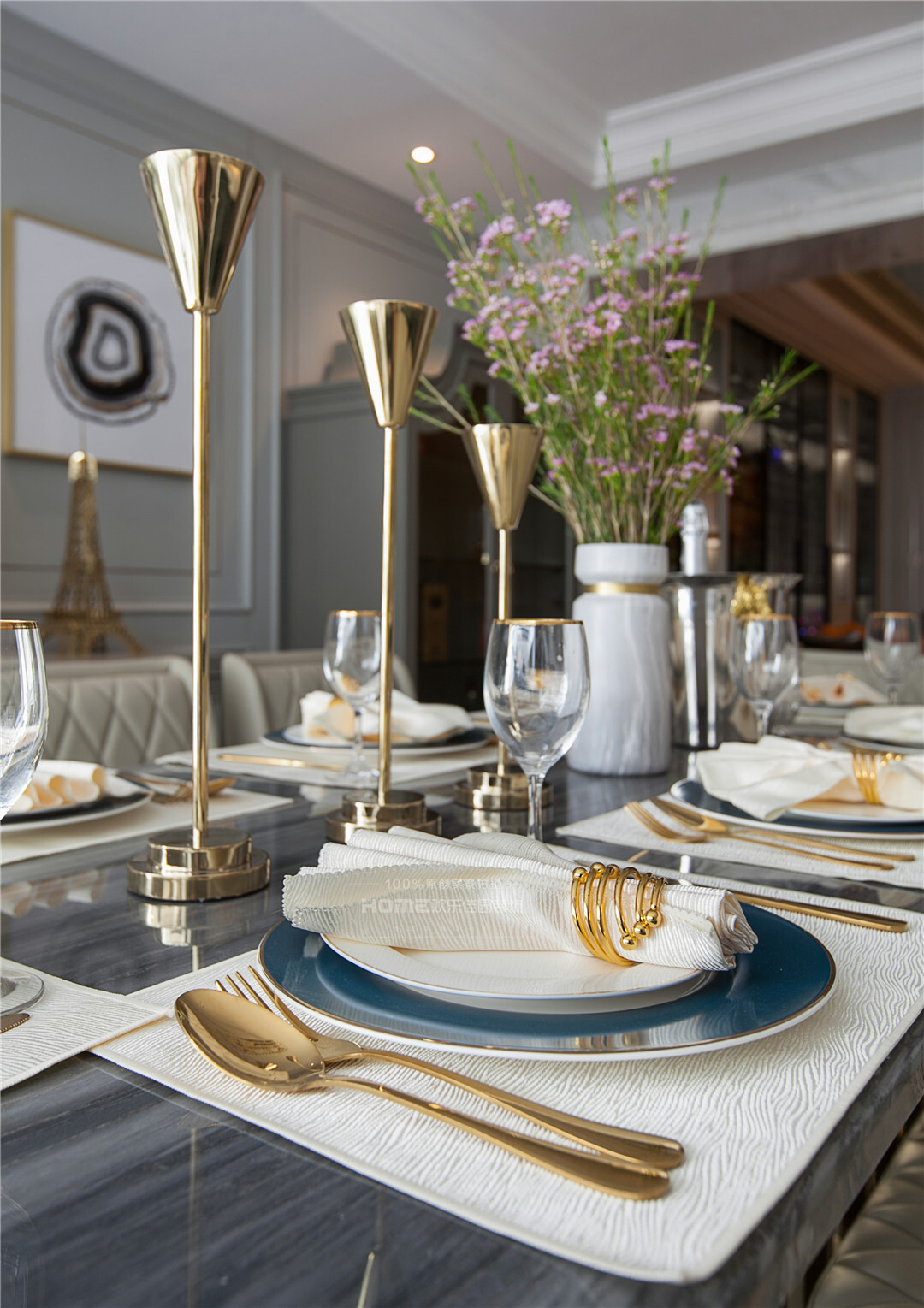 手办|420㎡轻奢欧式，真正做到1: 1的效果图还原