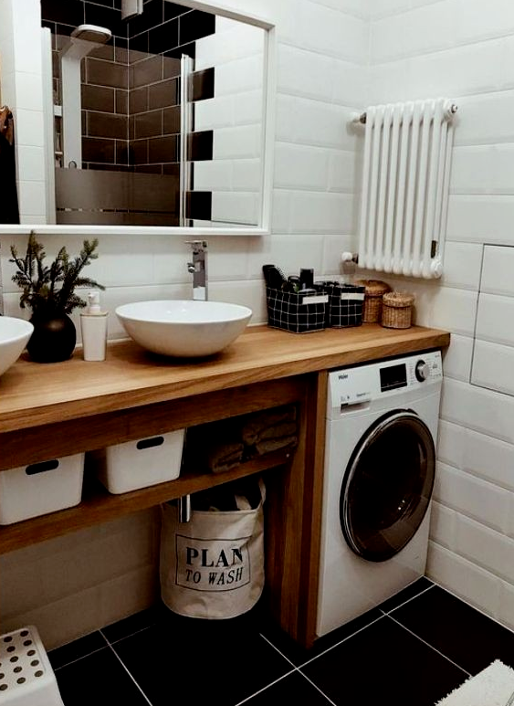 |新房装修，给洗衣机搭配一个“灵魂伴侣”，颜值高收纳还强！