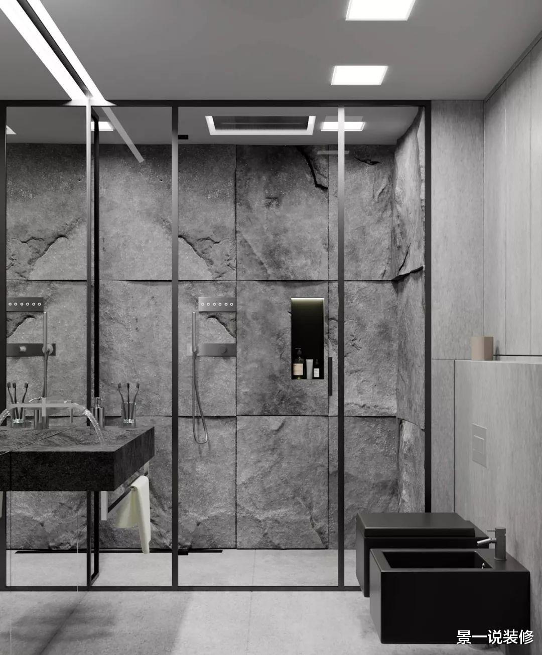 【】设计要有料，140㎡公寓，卫生间这样设计，超棒！