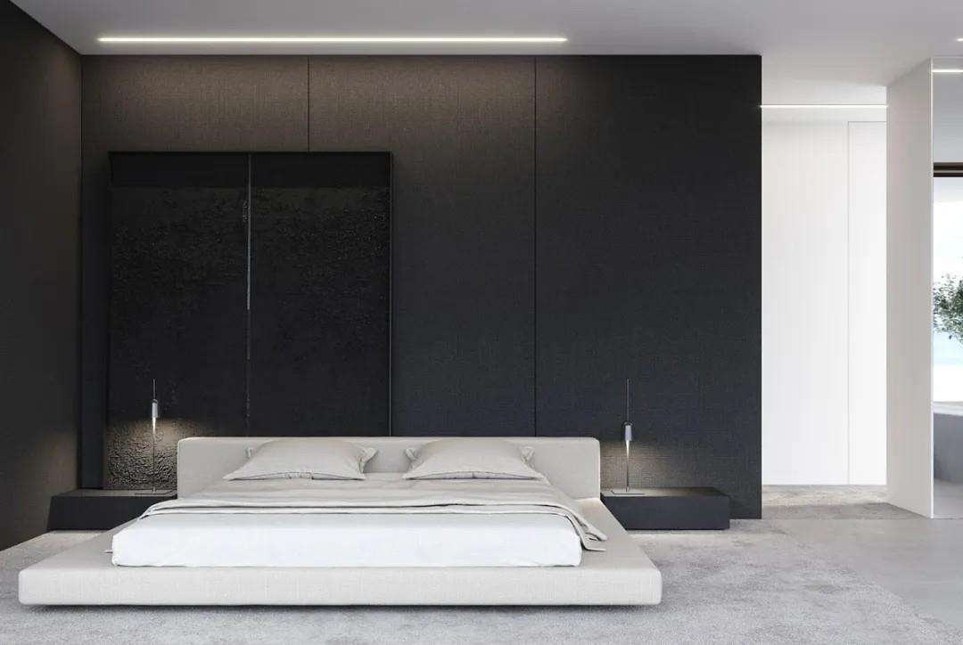 设计师|有钱人的海景别墅，以黑白极简为风，光是餐厅吊灯，就花了10万