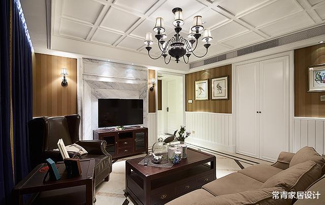 ▲160㎡婚房花38万，全屋胡桃木+大理石，父母：这样才高端大气！