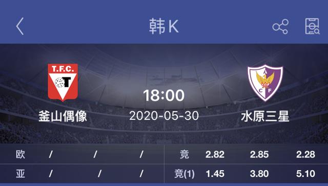 水原三星▲今日三场赛事分析：釜山偶像vs水原三星+基尔vs比勒费尔德