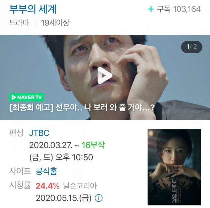 「电视剧」韩国历代非三大电视台的电视剧收视率排行榜