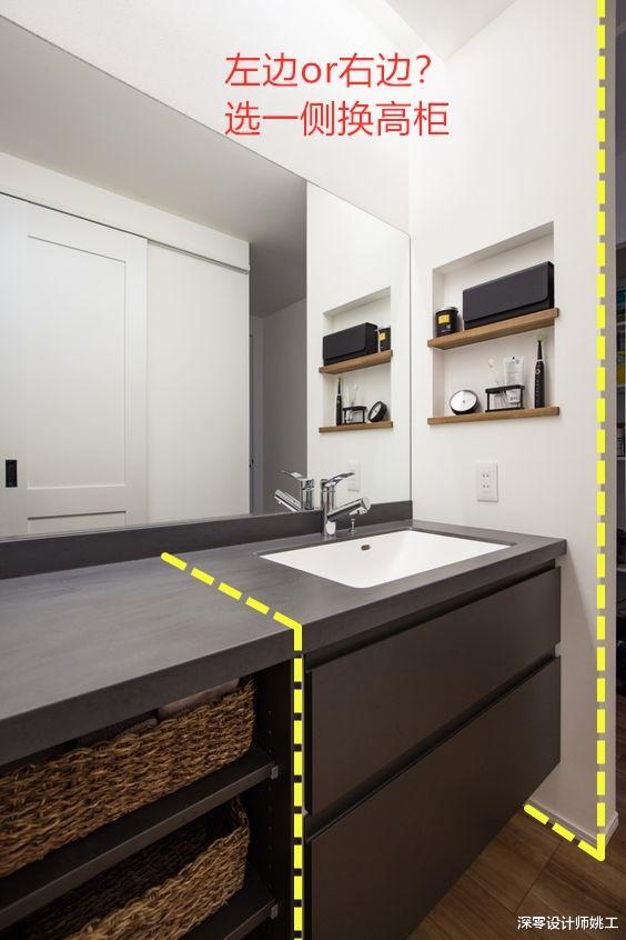 |早说了你不听,卫生间打那么多柜子,哪如洗漱台旁空一排高柜划算