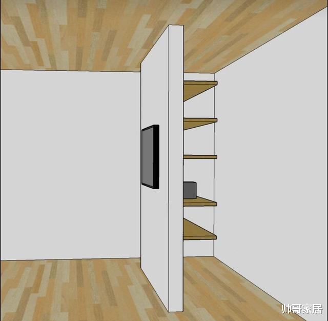 姐姐|去姐姐家参观，电视墙后隔出2㎡当杂物间，这么机智我也要照着装