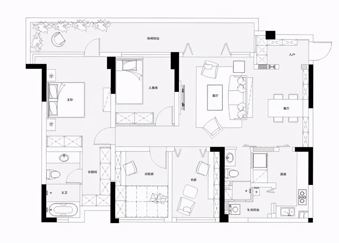 |108㎡文艺北欧风装修，清新配色格调优雅，这就是我想要的生活