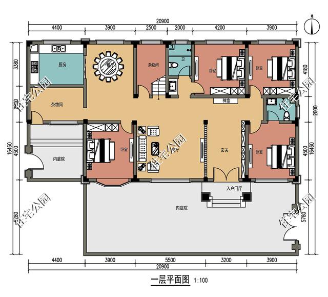 |宽17长15的宅基地怎么设计比较好?要求两层带院子