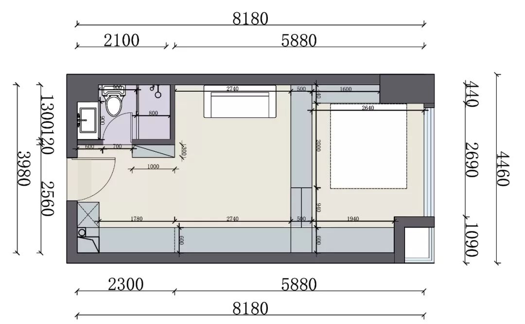 |35㎡北欧风单身公寓，全屋收纳柜+多功能卧室设计，太实用了！