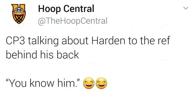 保罗|杀人诛心！保罗吐槽哈登：裁判你知道他的 美媒批MVP：关键时刻就萎