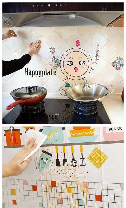 |用了5年的厨房，多亏在灶台加个伸缩挡油板，台面整洁不用天天擦