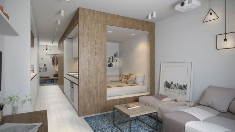 女孩|女孩独居29㎡小户型，一平米都不敢浪费，卧室仅有一张床大小