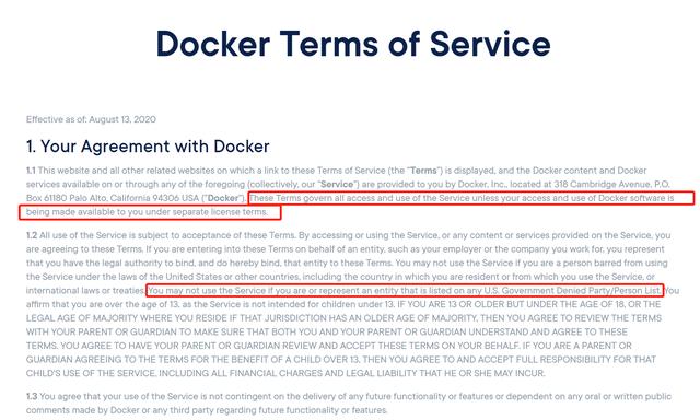 docker|Docker 禁止美国“实体清单”主体使用，Docker 开源项目受限？