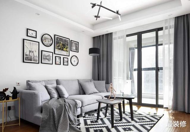 ##85平简约北欧风装修，经典黑白灰，时尚又大气！