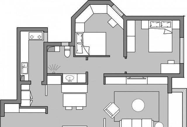 |75平米小户型，客厅太漂亮、太有格调了，全屋到处都是亮点