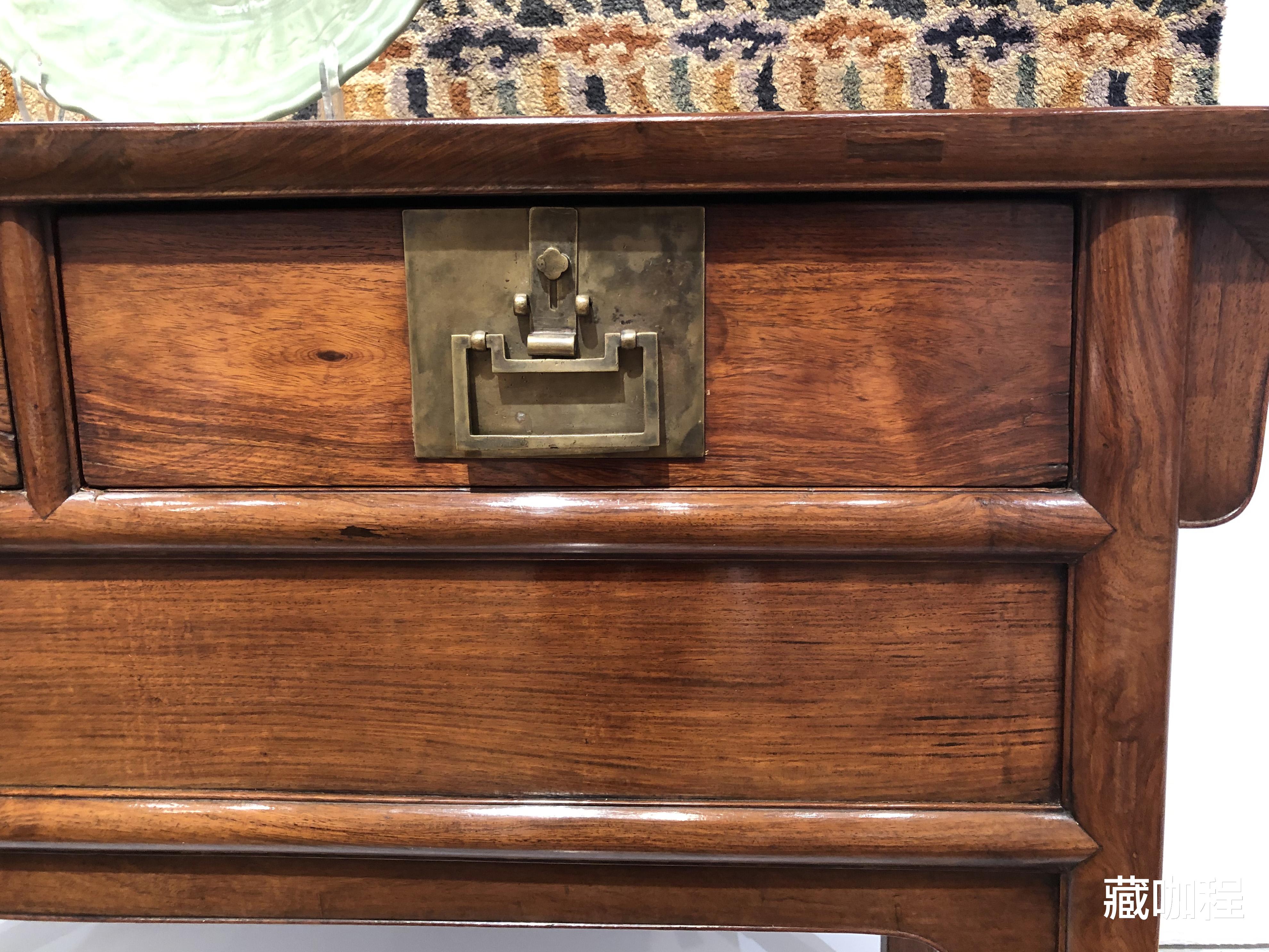 『』黄花梨鬼脸一串串，联二橱木纹变化多端