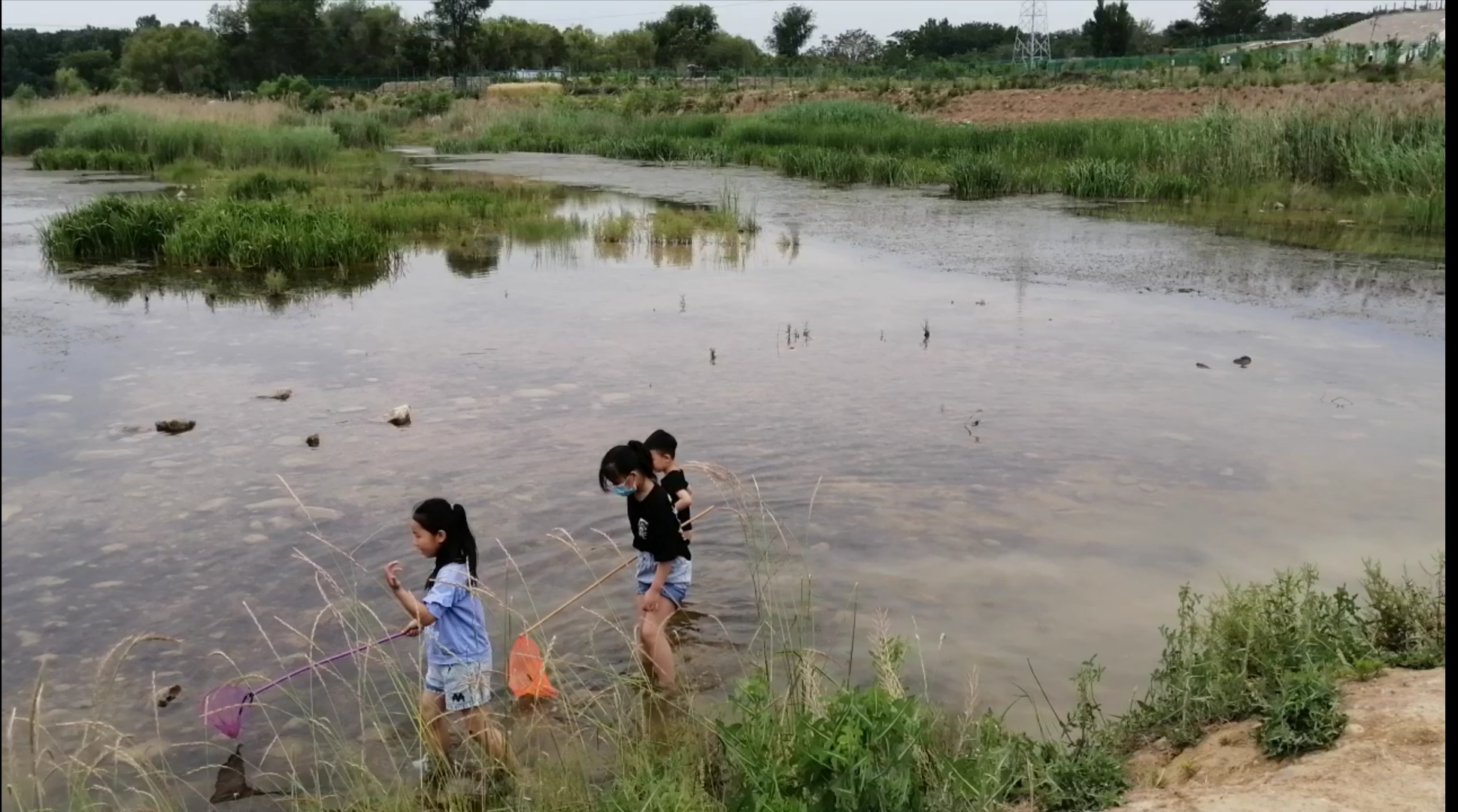 []傍晚的淇河大坝是个休闲的好去处，垂钓捞鱼蹚水，大家都各得其乐