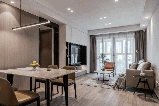 @119㎡四居室案例，当现代简约遇上高级灰 打造自然纯粹的生活空间