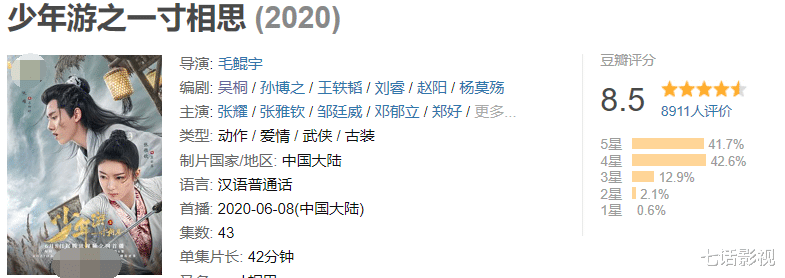 张一山■别被《一寸相思》的名字骗了，这是一部武侠佳作，女扮男装太绝了