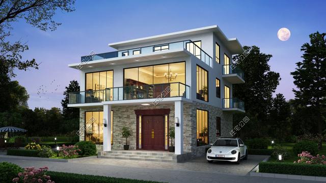 |宅基地长是16米，宽是11米，盖二层怎样设计好看？